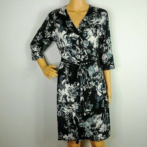 Blue Banana Stretchy True Wrap Dress Floral